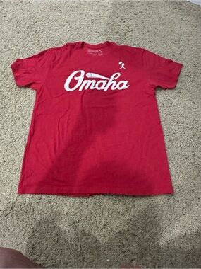 BASEBALLISM Red Graphic Tee with White Logo